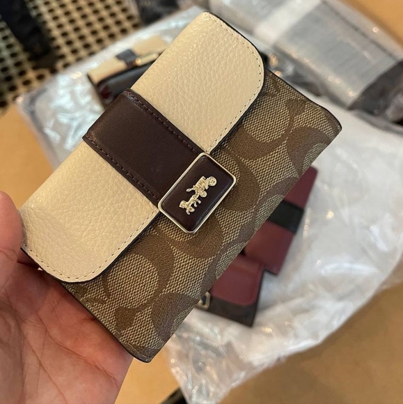 Coach Bags Coach Medium Grace Wallet In Signature Canvas Poshmark